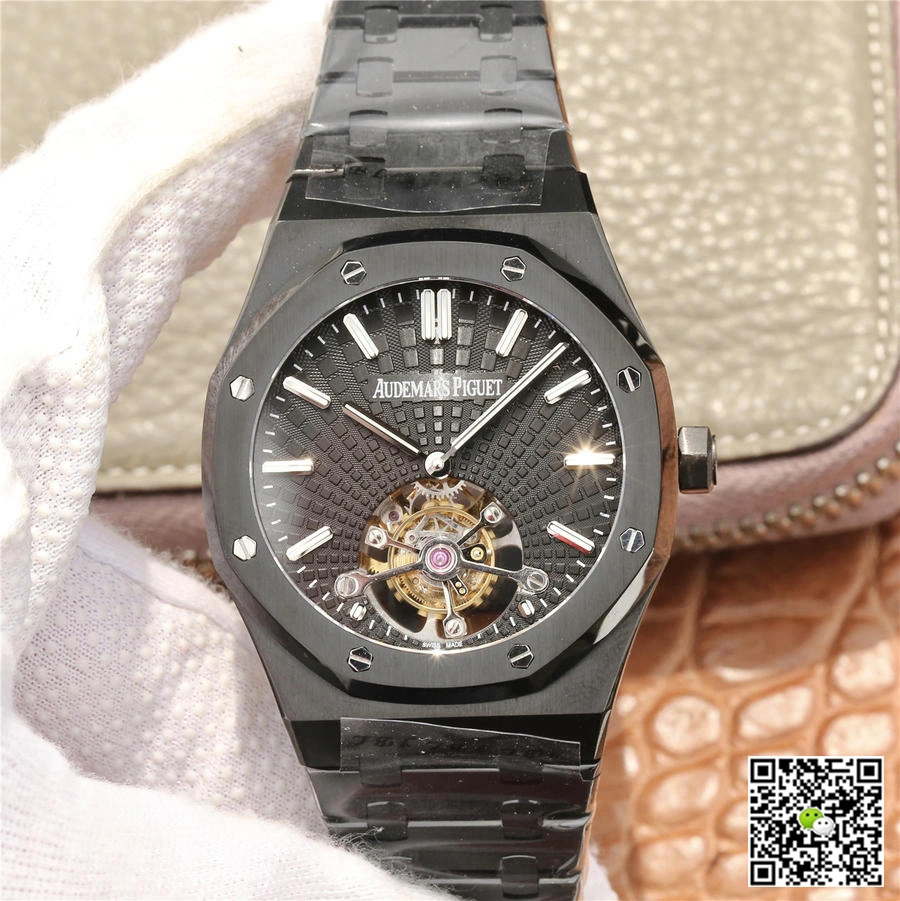 Audemars Piguet Royal Oak Tourbillon 26522CE.OO.1225CE.01 R8 Factory 1:1 Best Edition Replica Watch Black Case